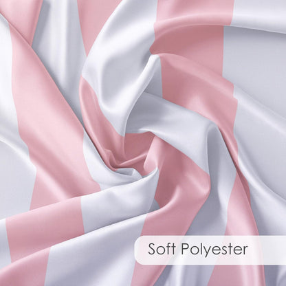 Pink and White Striped Fabric Shower Curtain for Bathroom with 12 Hooks, Vertical Stripe Geometric Shower Curtains for Bathroom, Modern Farmhouse Chic Style Bathroom Shower Curtains, 72x72 Inch