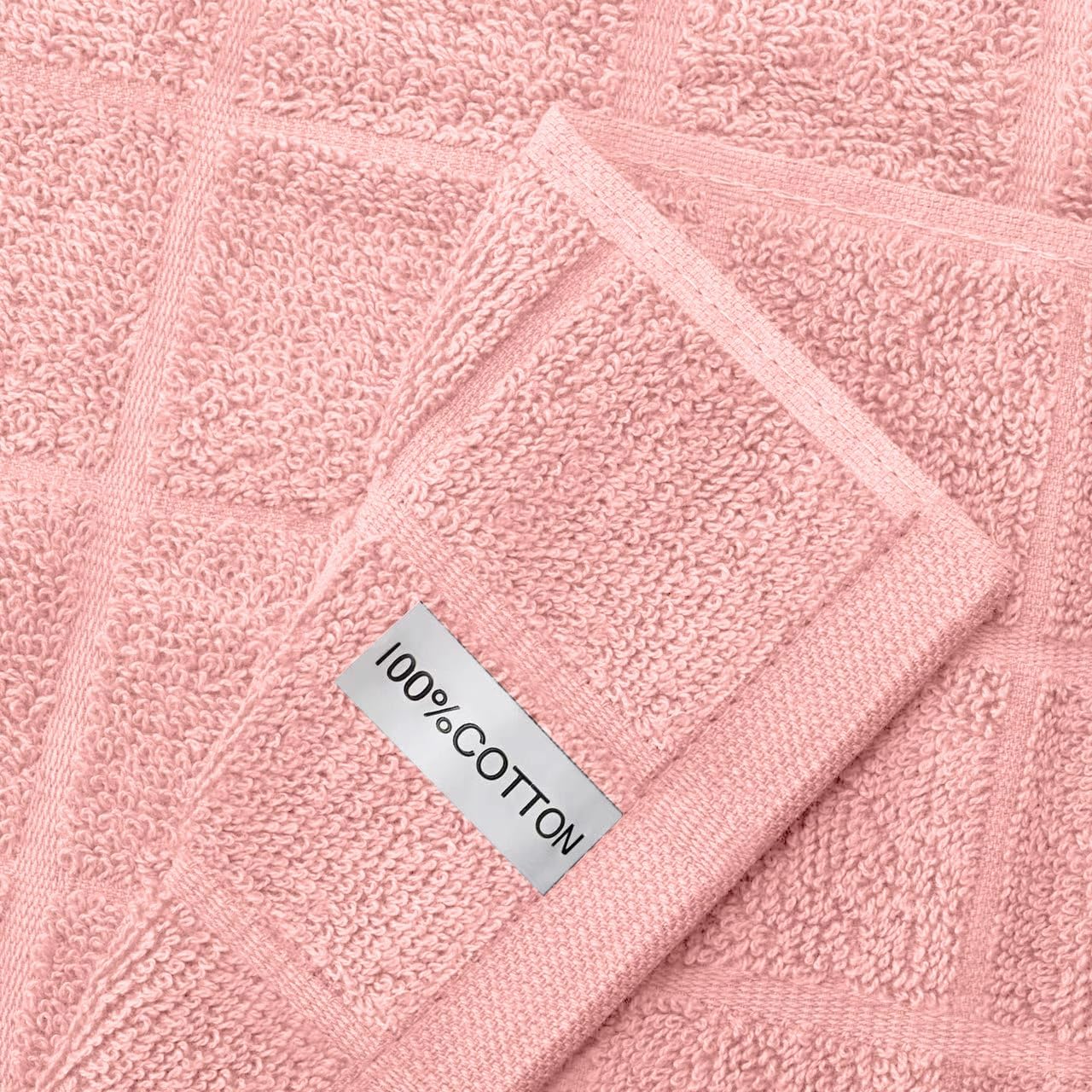 Oven Mitts Pot Holders Sets/Kitchen Towels and Dishcloths, Oven Gloves Kitchen Dish Towels 500 Degree Heat Resistant Potholders with Non-Slip Silicone Surface for Cooking, Grilling, Baking-Pink