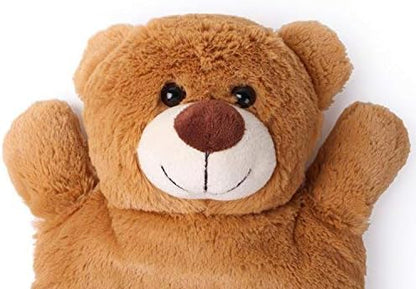 HomeTop Premium Classic Rubber Hot or Cold Water Bottle with Cute Stuffed Bear Cover