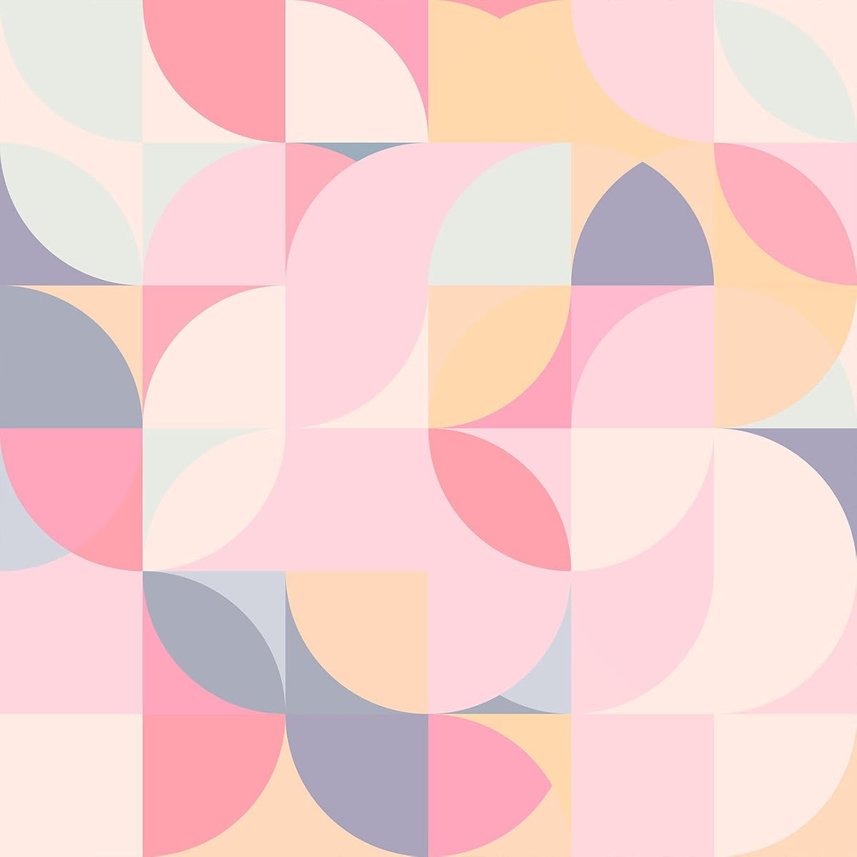 Soft Pink Geometric Wallpaper Peel and Stick Abstract Wallpaper Pink Geometric Contact Paper for Cabinets Shelves Walls 17.7''x118'' Removable Renter Friendly Art Deco Wallpaper for Bedroom