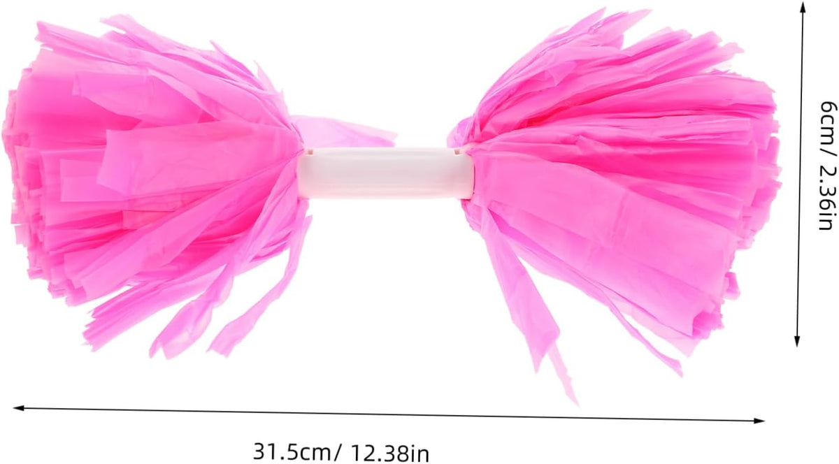 2pcs Cheerleader Pom Poms Handle Lightweight and Portable Performance Props for Team Sports Spirited Parties and Cheerleading Events Pink