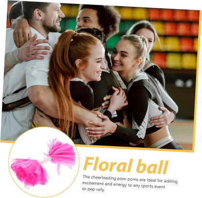 2pcs Cheerleader Pom Poms Handle Lightweight and Portable Performance Props for Team Sports Spirited Parties and Cheerleading Events Pink