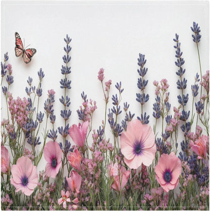 Blueangle Pink Wild Flowers Cloth Napkins, Set of 1,20x20 Inch Heavy Duty Fabric for Holiday Parties & Dinner Table Decor（11）