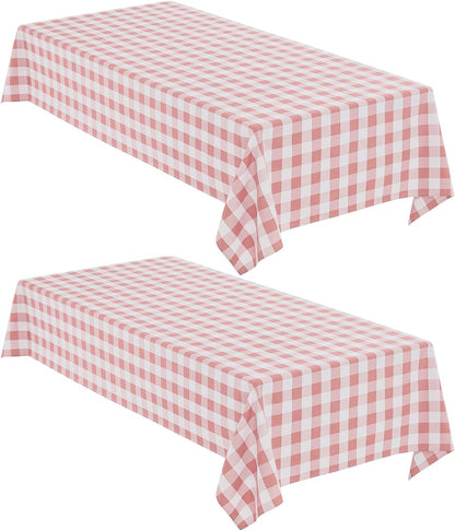2 Pack Gingham Tablecloth Rectangle Checkered Tablecloth Washable