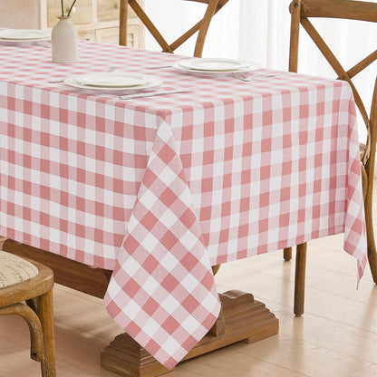 2 Pack Gingham Tablecloth Rectangle Checkered Tablecloth Washable