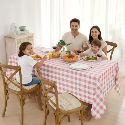 2 Pack Gingham Tablecloth Rectangle Checkered Tablecloth Washable