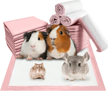 Rabbit Pee Pads 20 Pcs 18"× 13" Disposable Cage Liners Leak-Proof Super Absorbent Potty Training Pad for Puppy Guinea Pigs Hedgehog Hamsters Chinchillas Cats and Other Small Animals