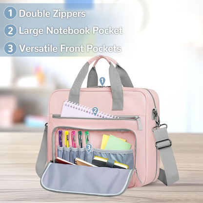 2026 Upgraded Zipper Binder 3 Ring Binder Bag with Pencil Pouch
