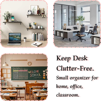 Small Drawer Organizer for Desk Pink, 7.1" x 3.8" x 4.6", 9 Clear Drawers