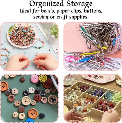 Small Drawer Organizer for Desk Pink, 7.1" x 3.8" x 4.6", 9 Clear Drawers