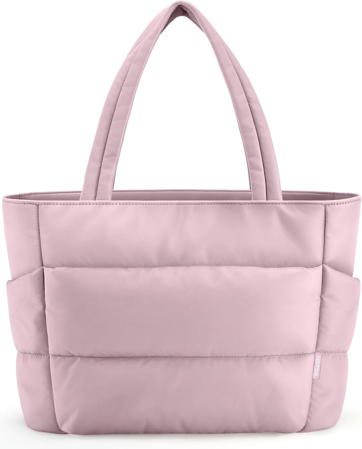 Puffer Tote Bag for Women, Multi-Pocket, Zippered