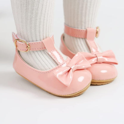 Baby Girls Mary Jane Flats Shoes Anti-Slip Rubber Sole Infant Toddler Princess Wedding Dress Shoes