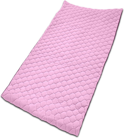Fleece Pad for Guinea Pig and Rabbit - 23.6 x 19.7 Inches - Perfect Bedding Under Hideout Inside Indoor Cages and C&C - Absorbent Waterproof Comfortable - Easy to Clean - Pink