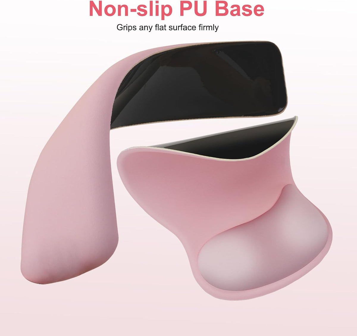 Wrist Rest Support for Mouse Pad & Keyboard Set, Pink