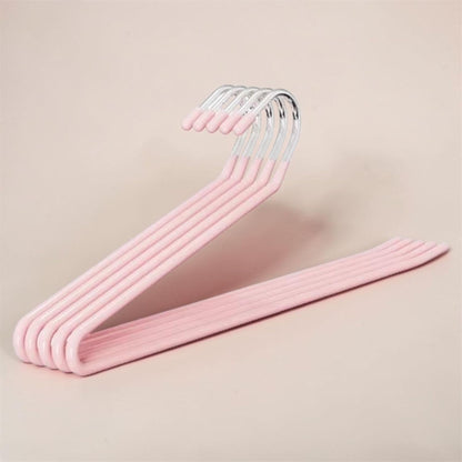 Space Saving Pants Hangers 10 Pack – Non Slip Pants Hangers for Jeans & Trousers, Heavy Duty Metal Clothes Hangers for Pants, Closet Organizer for Home (Pink)