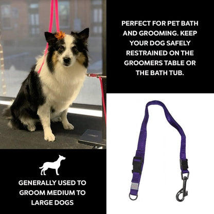 Groomers Helper® Patented 5/8" Loop - Pet Grooming Safety Loop for Dog Bathing, Dog Grooming & Trimming (Purple)