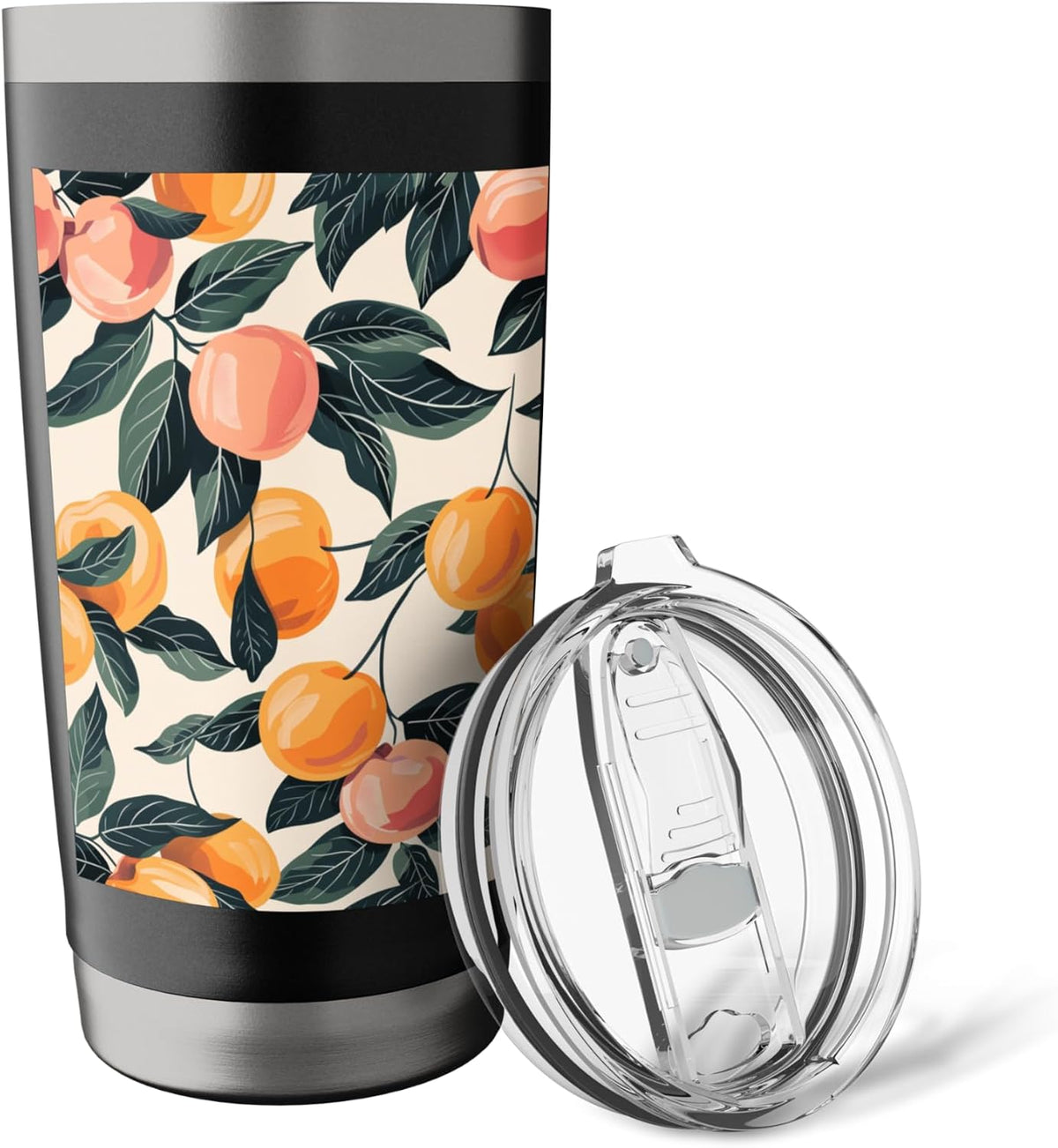 Cute Peach Fruit Pattern Art Stainless Steel Insulated Tumbler