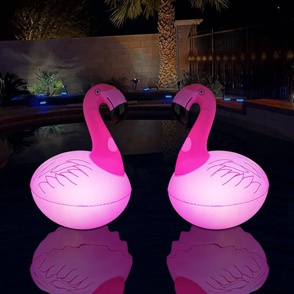 c ootway Floating Pool Lights Pack of 2, Solar Flamingo Pool Lights Waterproof, Glow in The Dark Solar Floating Pool Lights, Inflatable Floating Lights for Pool Wedding Party Decorations
