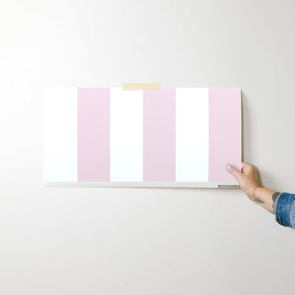 Pastel Pink Stripe Peel and Stick Wallpaper
