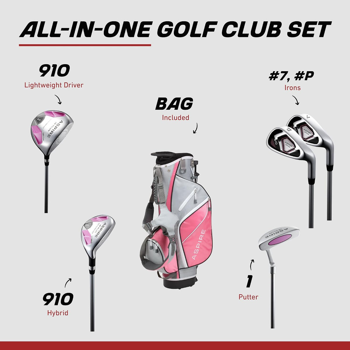 Junior Plus - Kids Complete Golf Club Set