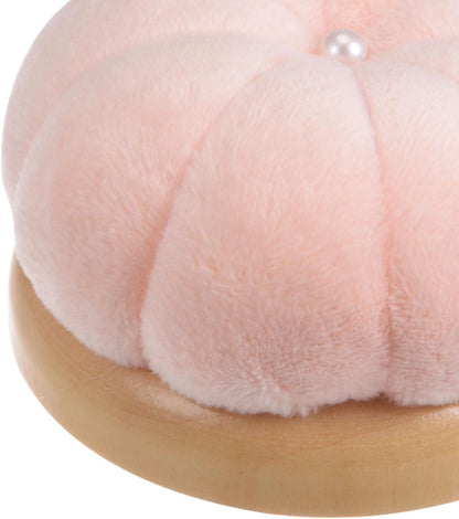 Wooden Base Needle Pincushions Pin Cushions Light Pink