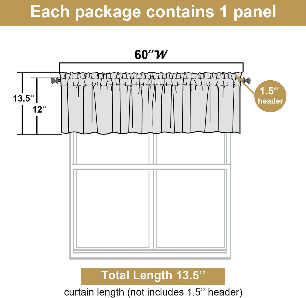 Blush Pink Valance for Window Curtains 12 Inch Length, Light Filtering Modern Small Kitchen Curtain, Burlap Farmhouse Drapes with Rods Pocket for Cafe Bedroom Camper Cabinet, 60" W x 12" L