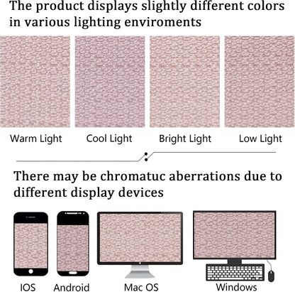 Blush Pink Valance for Window Curtains 12 Inch Length, Light Filtering Modern Small Kitchen Curtain, Burlap Farmhouse Drapes with Rods Pocket for Cafe Bedroom Camper Cabinet, 60" W x 12" L