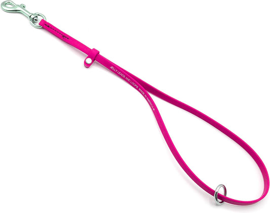 Jelly Pet Grooming Loops 3/8'' x 18'' W/Ring (Hot Pink) | Made in the USA