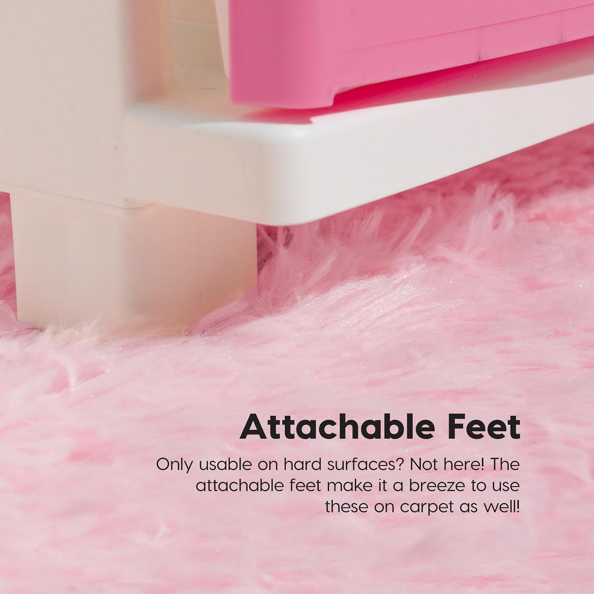 4-Drawer Slim Narrow Storage Organizer, Pink Matte Front