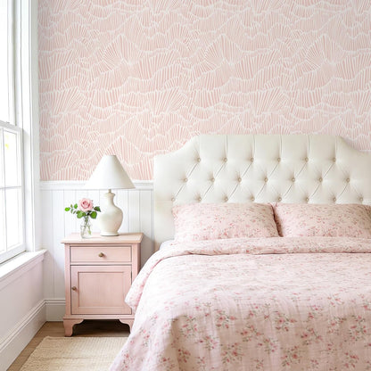 Blush Pink Geometric Peel and Stick Wallpaper Boho Abstract Art Deco Wallpaper for Bedroom Nursery 17.7''x118'' Self Adhesive Removable Flashdance Pattern Geometric Contact Paper for Walls DIY