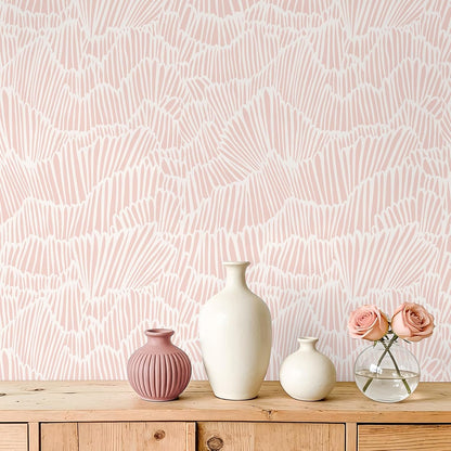 Blush Pink Geometric Peel and Stick Wallpaper Boho Abstract Art Deco Wallpaper for Bedroom Nursery 17.7''x118'' Self Adhesive Removable Flashdance Pattern Geometric Contact Paper for Walls DIY