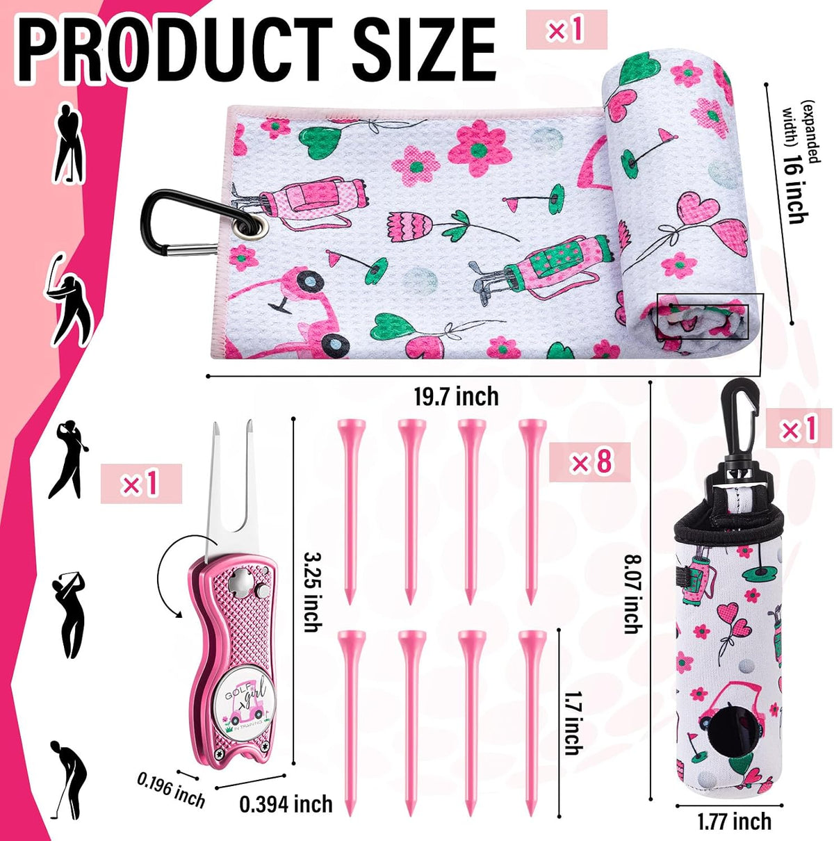 12 Pcs Golf Accessories Kit Golf Stuff Gifts for Women Man