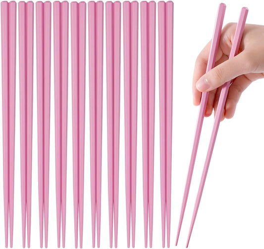 10 Pairs Reusable Fiberglass Chopsticks Non-Slip, Dishwasher Safe, 9.63inch