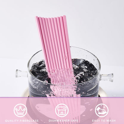 10 Pairs Reusable Fiberglass Chopsticks Non-Slip, Dishwasher Safe, 9.63inch