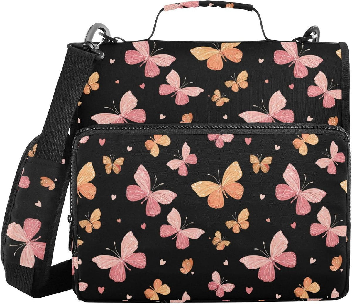 Simple Pastel Pink Peach Binder Bag 3 Ring Binder Zipper Binders Organizer for Office