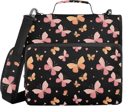 Simple Pastel Pink Peach Binder Bag 3 Ring Binder Zipper Binders Organizer for Office