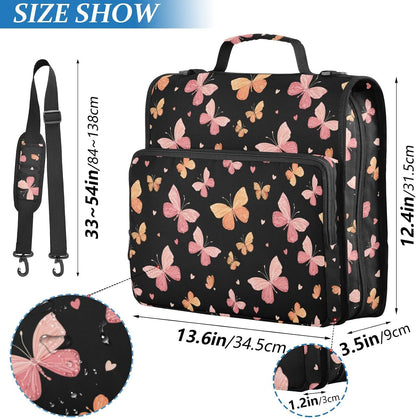 Simple Pastel Pink Peach Binder Bag 3 Ring Binder Zipper Binders Organizer for Office