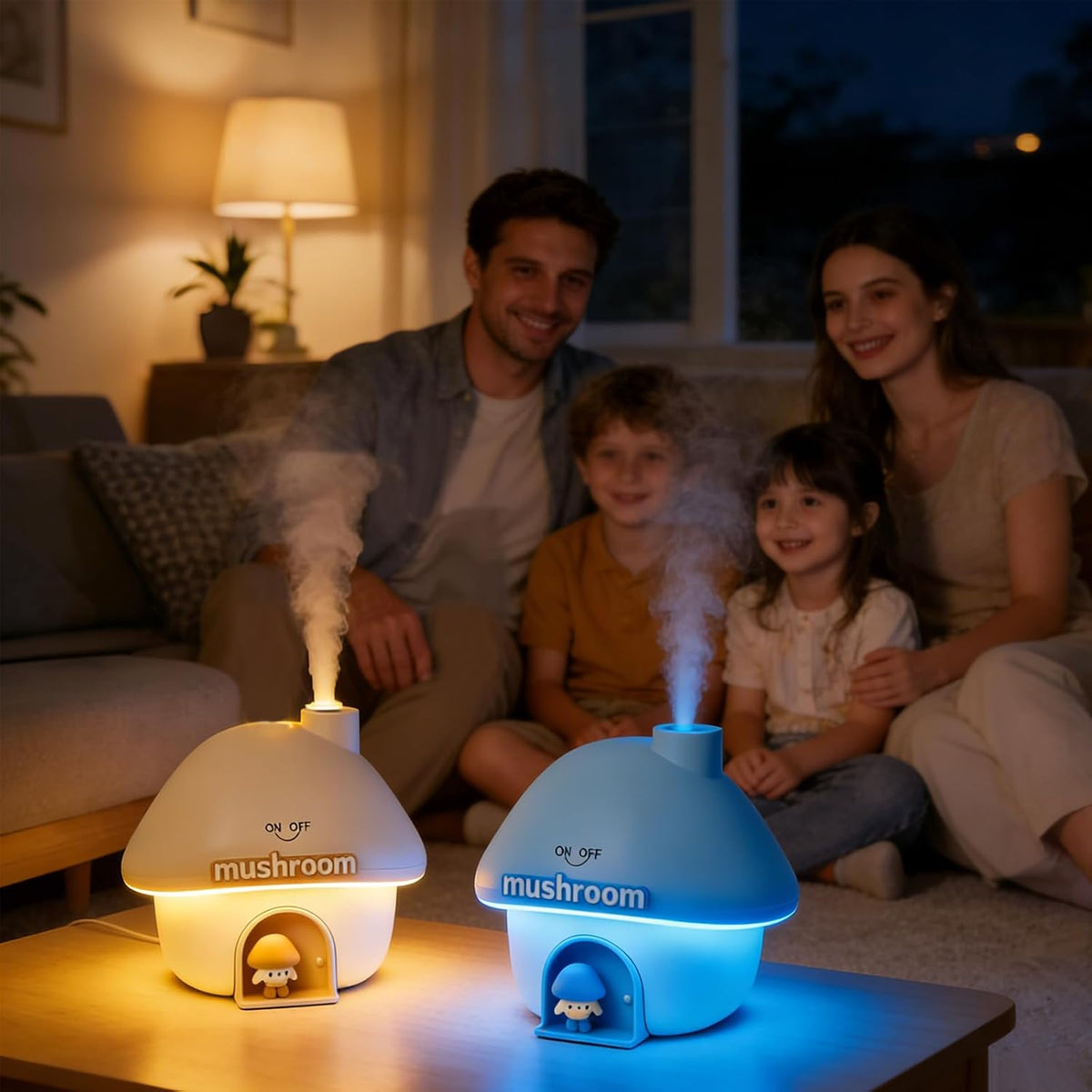 Mushroom House Humidifier, Pink