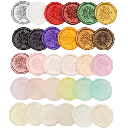 Pink Sealing Wax Sticks - 12 Pcs Glue Gun Seal Set for Stamps, 6 Colors, 0.43'' Compatible