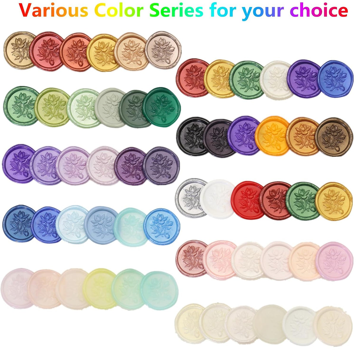 Pink Sealing Wax Sticks - 12 Pcs Glue Gun Seal Set for Stamps, 6 Colors, 0.43'' Compatible