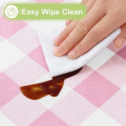 Picnic Table Cloth, Vinyl Tablecloths with Flannel Backing, 52"x70"