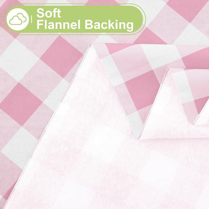 Picnic Table Cloth, Vinyl Tablecloths with Flannel Backing, 52"x70"