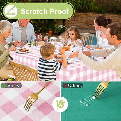 Picnic Table Cloth, Vinyl Tablecloths with Flannel Backing, 52"x70"