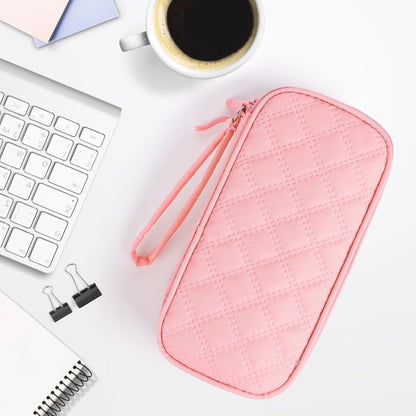 USB Flash Drive Case, Portable Storage Bag for Samsung/Sandisk/Jump Drive USB Flash Drives, Thumb Drive, USB Memory Stick, SD Card, Cable, etc, with 18 Slots (Pink)