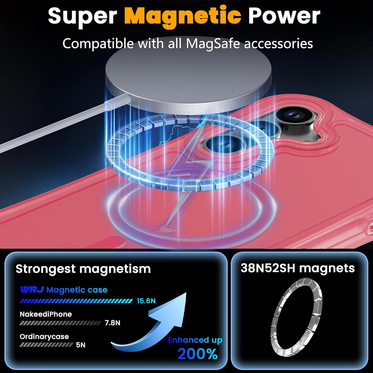 Magnetic Matte for Samsung Galaxy S26 FE Case,Samsung S25 FE Case [Fit for MagSafe][Military Grade Drop Protection] Translucent Shockproof Protective Phone Case-Peach Pink