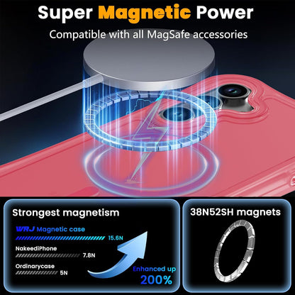 Magnetic Matte for Samsung Galaxy S26 FE Case,Samsung S25 FE Case [Fit for MagSafe][Military Grade Drop Protection] Translucent Shockproof Protective Phone Case-Peach Pink