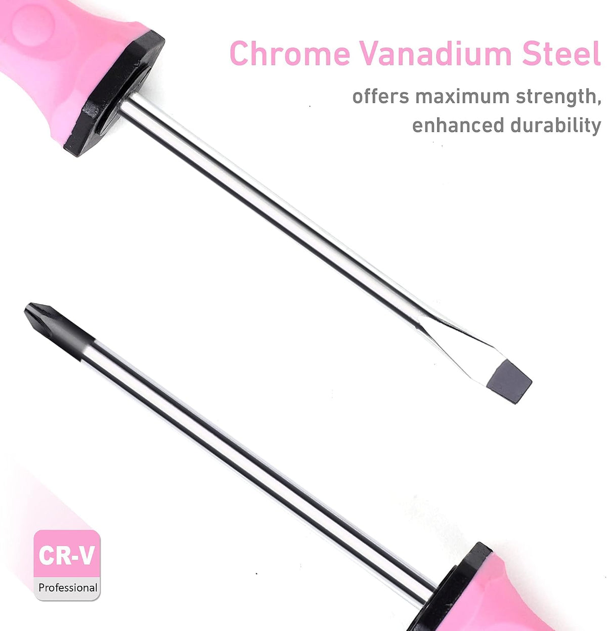 8-Piece Pink Magnetic Screwdrivers Set