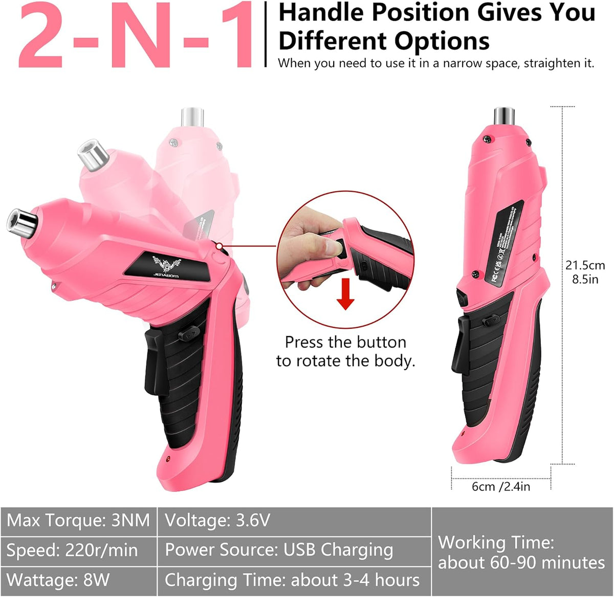 Cordless Electric Screwdriver Set 3.6V Small Power Drill