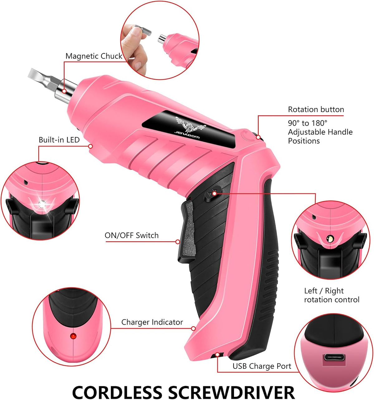 Cordless Electric Screwdriver Set 3.6V Small Power Drill