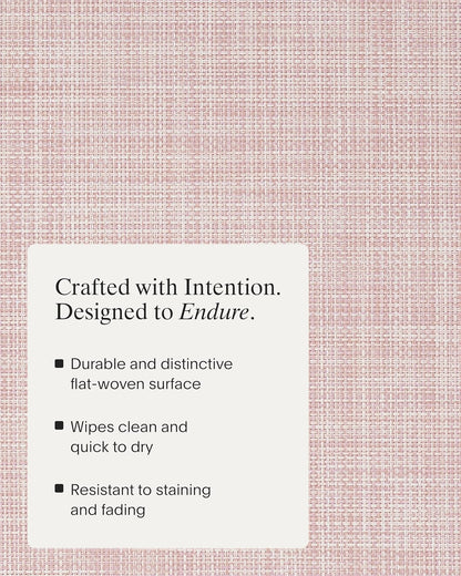 Mini Basketweave Placemats, Woven Rectangle Placemats Set of 4